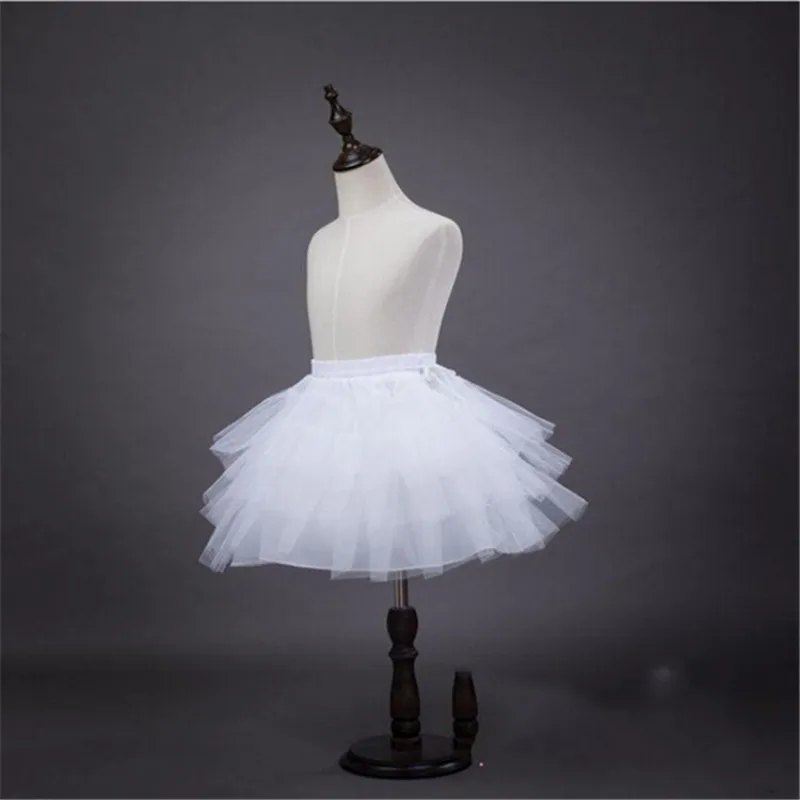 Cosplay Fish-bone Short Skirt White Black Petticoat A-Line Puffy Tutu Skirt Lolita Carmen Slip Liner Cute Girls Wedding Dress