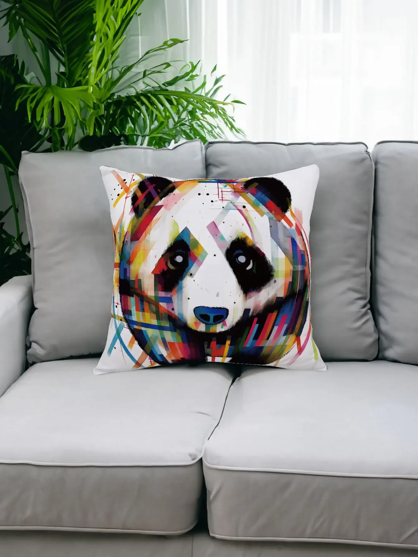NewStyleAnimalPillowCase45x45cmPillowCoverElephantTigerPanda