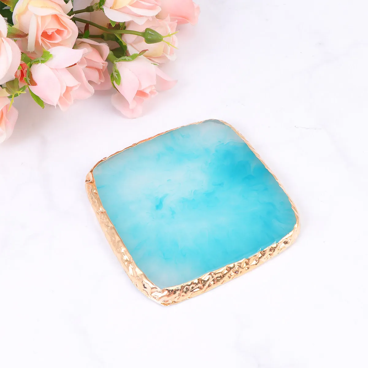 1Pcs 매니큐어 네일 디스플레이 플레이트 레진 팔레트 매끄러운 표면 청소가 용이한 네일 아트 홈샵용 믹싱 트레이