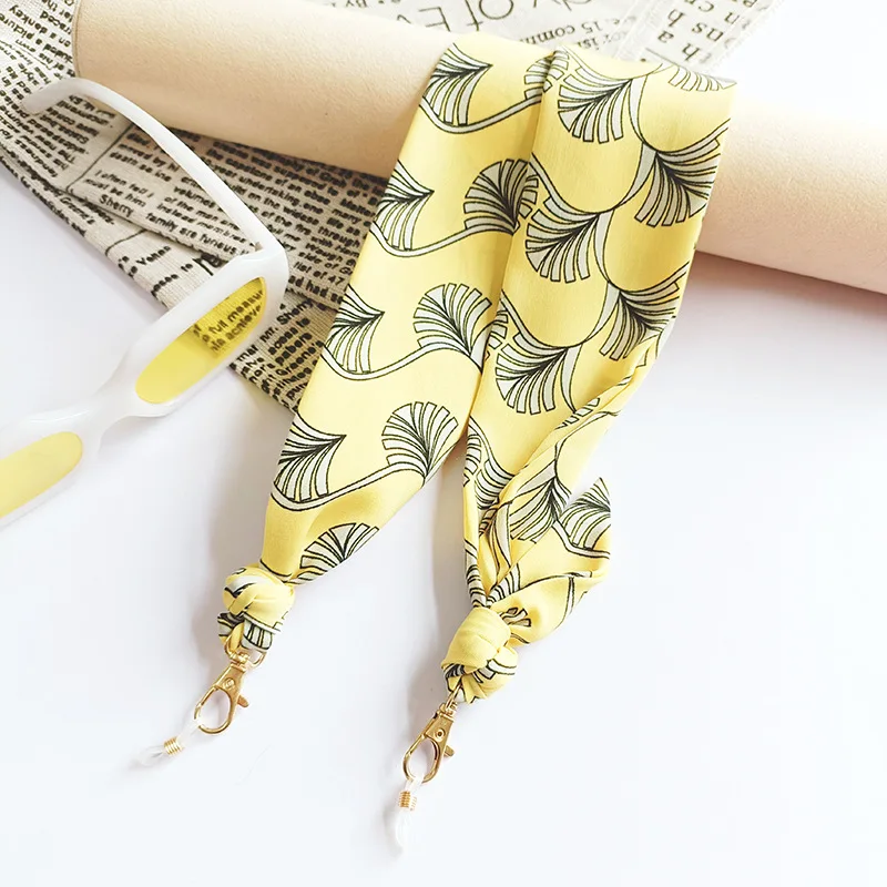 Fashion Acrylic Flower Pattern Sunglasses Mask Chain Lanyard