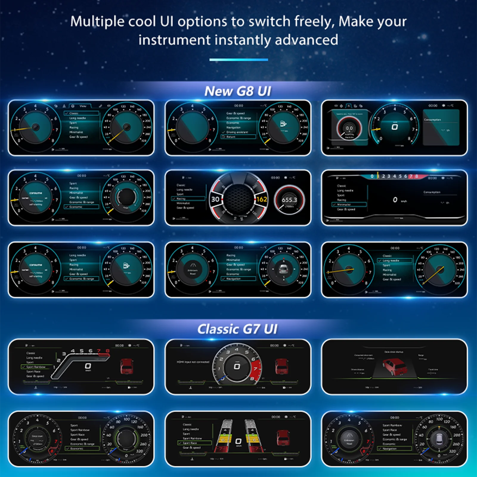 Panel de Instrumentos Digital para Skoda Kodiaq/Karoq/Kodiak Plataforma MQB Años 16-20, Cabina Virtual, Velocímetro 4