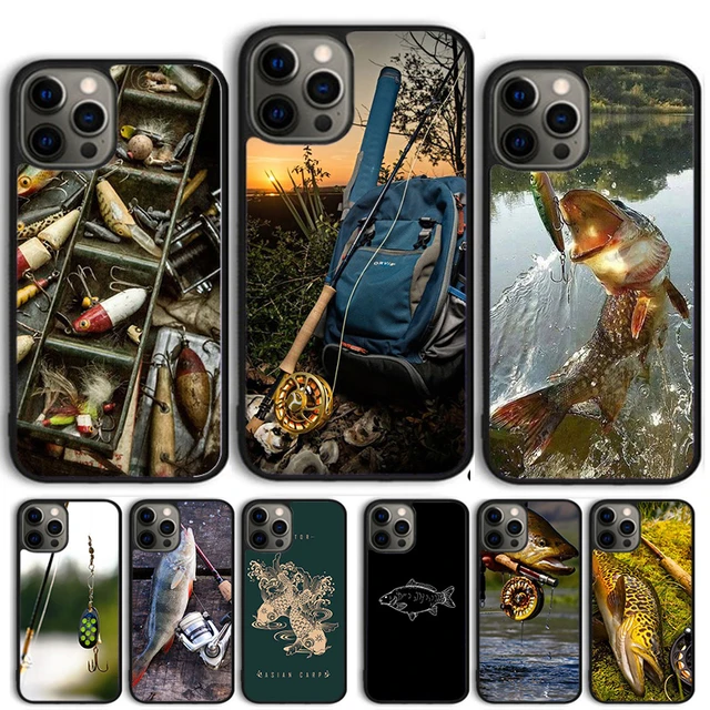 Fishing rod Carp Phone Case Cover For iPhone 15 11 13 14 Pro Max 12 mini 6S  7 8 Plus X XS Max SE 2020 XR Fundas - AliExpress