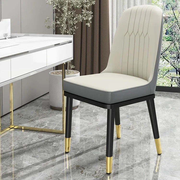 Simple Modern Living Room Dining Room Armchair Hotel Coffee Shop Leather Chair