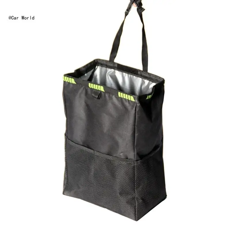 

6XDB мусорный бак для автомобиля, водонепроницаемый органайзер для хранения, подголовник, подвесной мешок для мусора