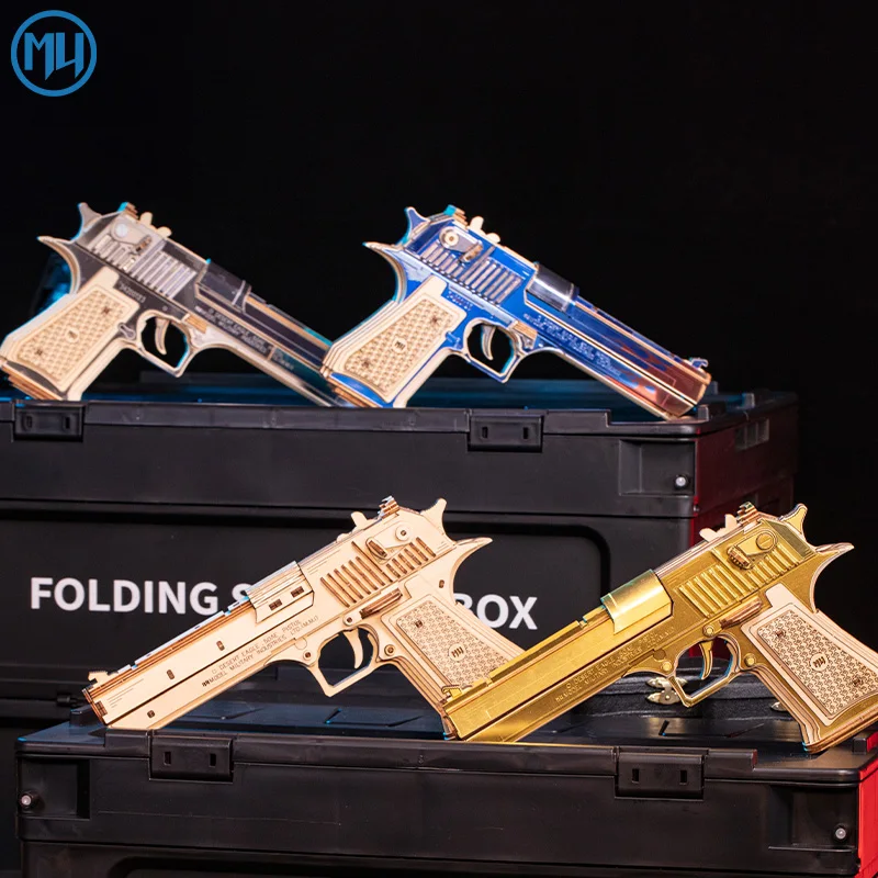 MY Desert Eagle 3D jigsaw puzzle wooden block model simulation rubber band Toy Gun Children Boys 2
