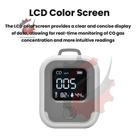 เครื่องตรวจจับคาร์บอนมอนอกไซด์แบบพกพา จอแสดงผล LCD ฟังก์ชั่นสามประการ สำหรับการเดินทาง บ้าน รถบ้าน RV เครื่องตรวจจับ CO พร้อมเซ็นเซอร์วัดความชื้นและอุณหภูมิ 3