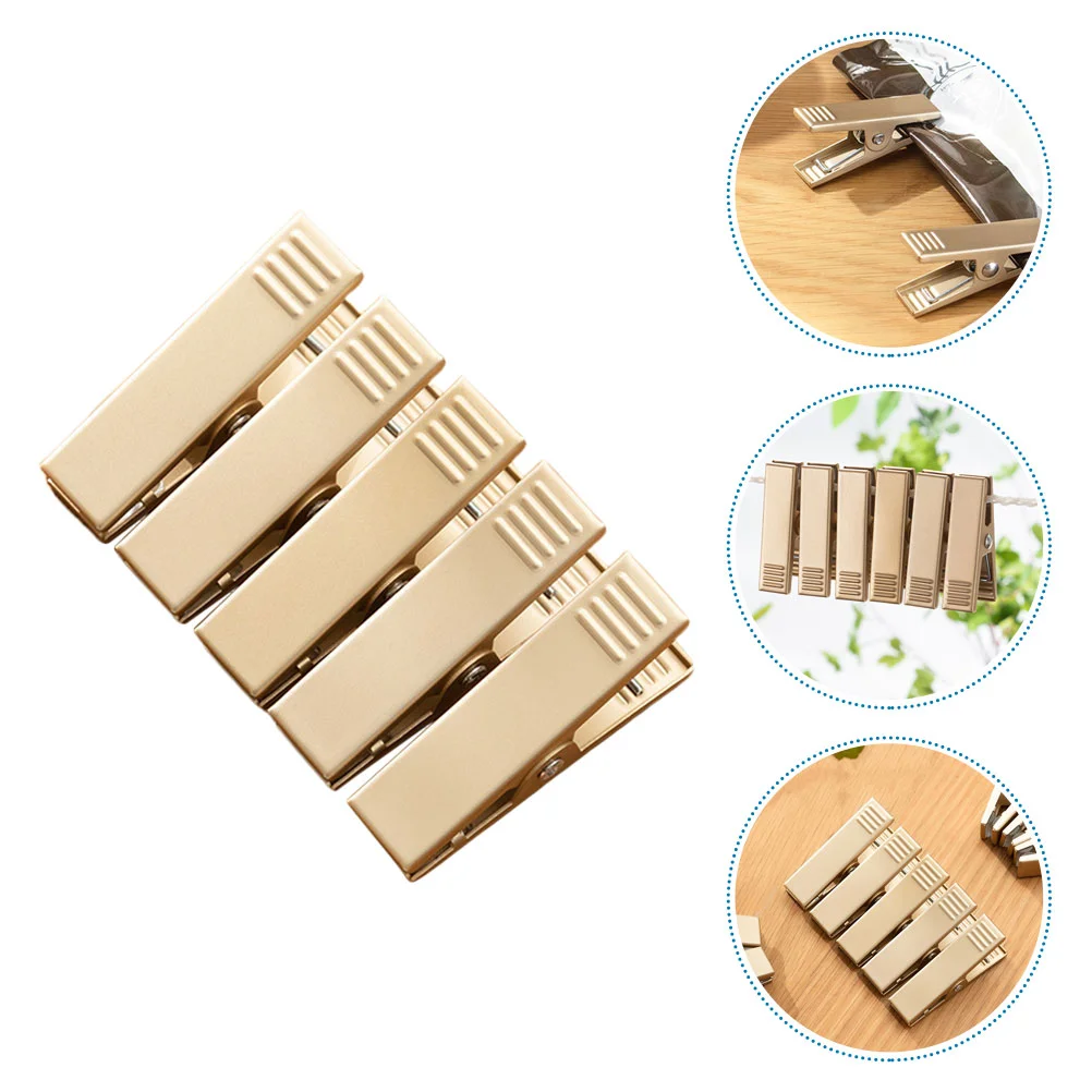 

10Pcs Metal Clothes Pegs Laundry Clips Windproof Rust Free Clothespins with Strong Clamp