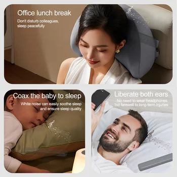 Under Pillow Speaker Bluetooth Mini Bone Conduction Sound Box Wireless Stereo Bass Soundbar Improve Sleep White Noise Speaker 6
