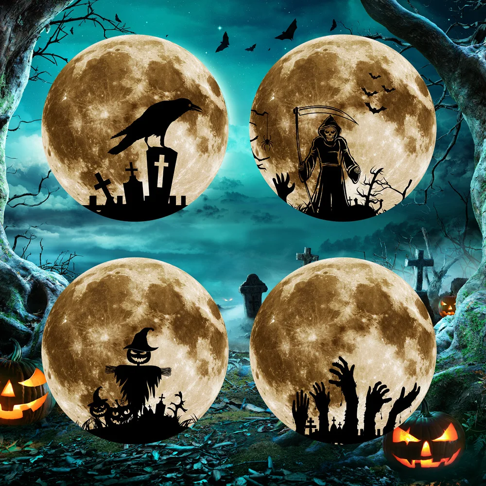 Luminous Moon Phase 3D Wall Sticker for Living Room Wall Decoration