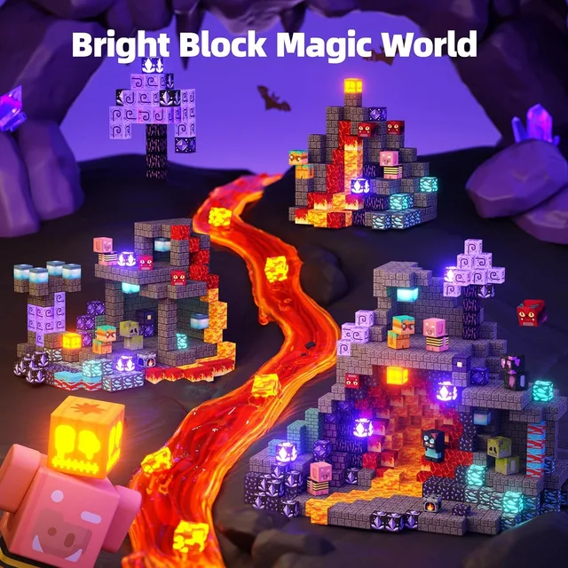 Blocs de construction magnétiques Mine World, briques de construction magnétiques, ensemble de jouets sensoriels éducatifs STEM, cadeau pour garçon, fille, enfants 3 Blocs de construction magnétiques Mine World, briques de construction magnétiques, ensemble de jouets sensoriels éducatifs STEM, cadeau pour garçon, fille, enfants 3