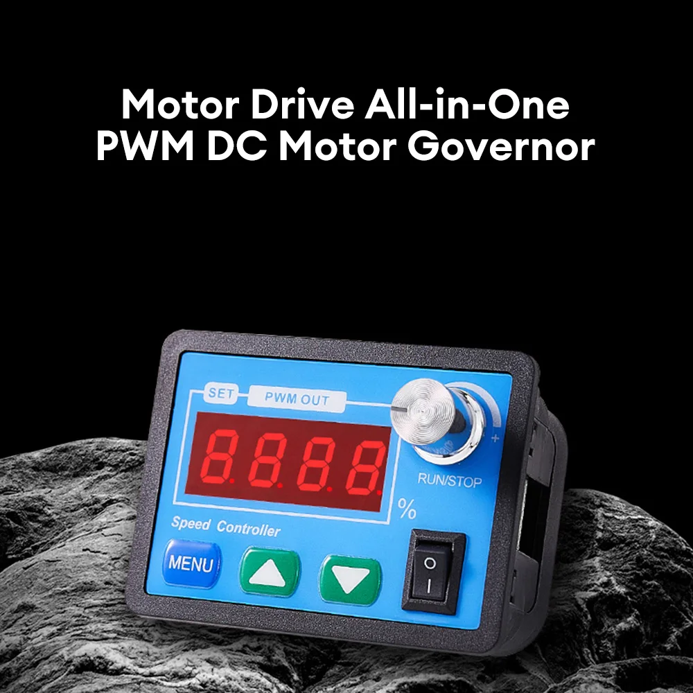 PWM DC Motor Speed Controller 0-9990RPM Adjustable DC6-55V 30A LED Digital Display Speed Governor Brushed Motor Encoder