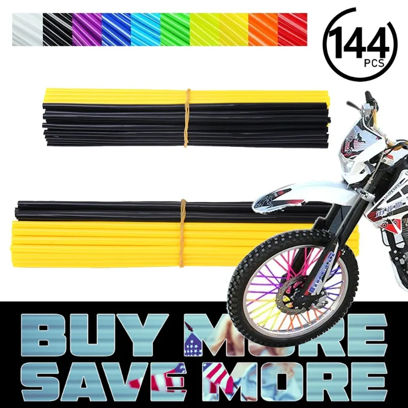 72PCS 24cm Universal Dirt Bike Speichen Abdeckungen Motorrad Felge Speichen Wrap Kit Skins Schutz Abdeckung Für motocross Fahrrad – Detail 24