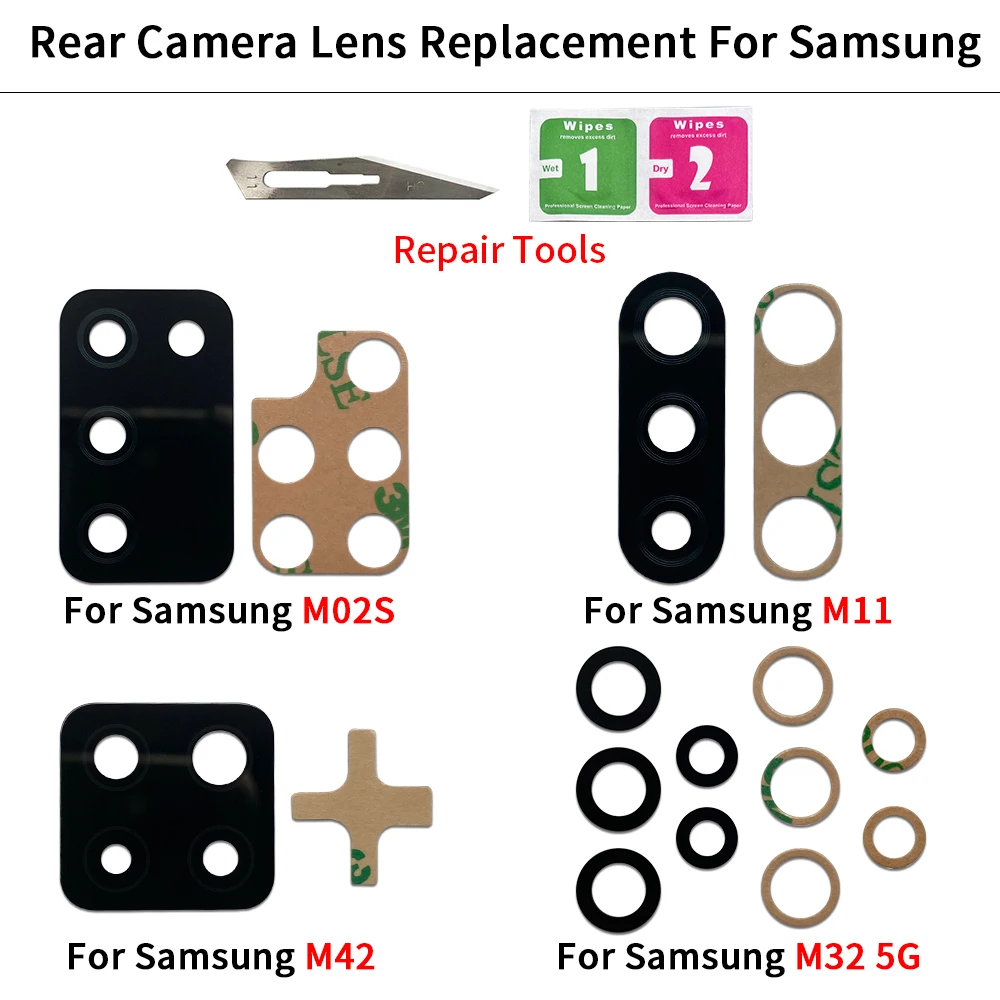 Premium Replacement Rear Camera Glass Lens with Adhesive