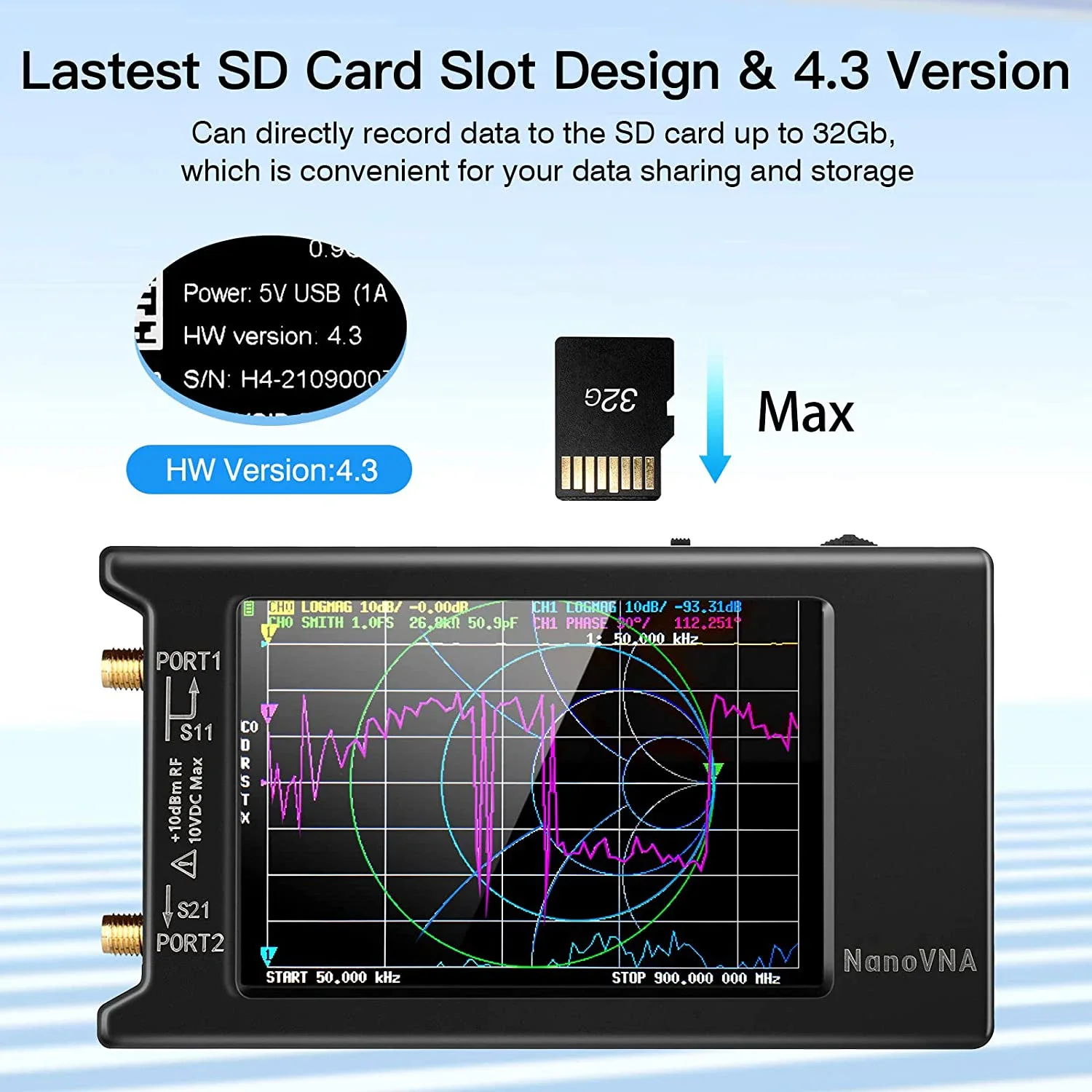Spectrum Anslyzer NanoVNA-H4 Vector Network Antenna Analyzer 10KHz-1.5GHz MF HF VHF UHF Antenna Tuner nano vna NanoVNA-H 3
