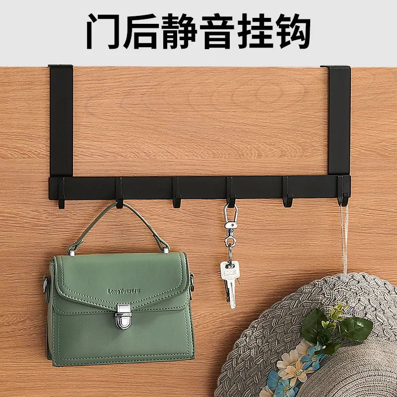 Hooks Over The Door 5 Hooks Home Bathroom Organizer Rack Clothes Coat Hat Towel Hanger New Bathroom Kitchen Accessories Holder