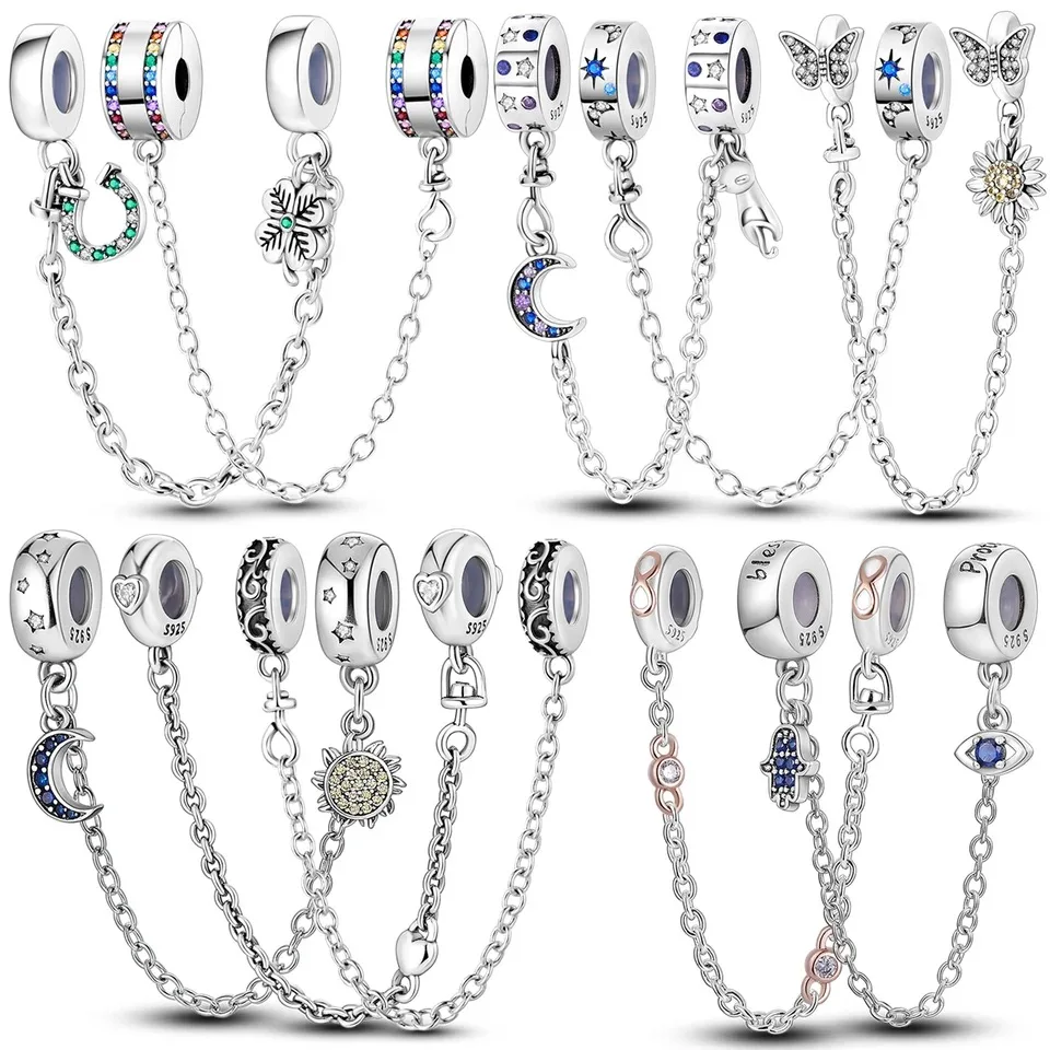 ラウンド 925 シルバークラスプパヴェクリップチャームブルースター