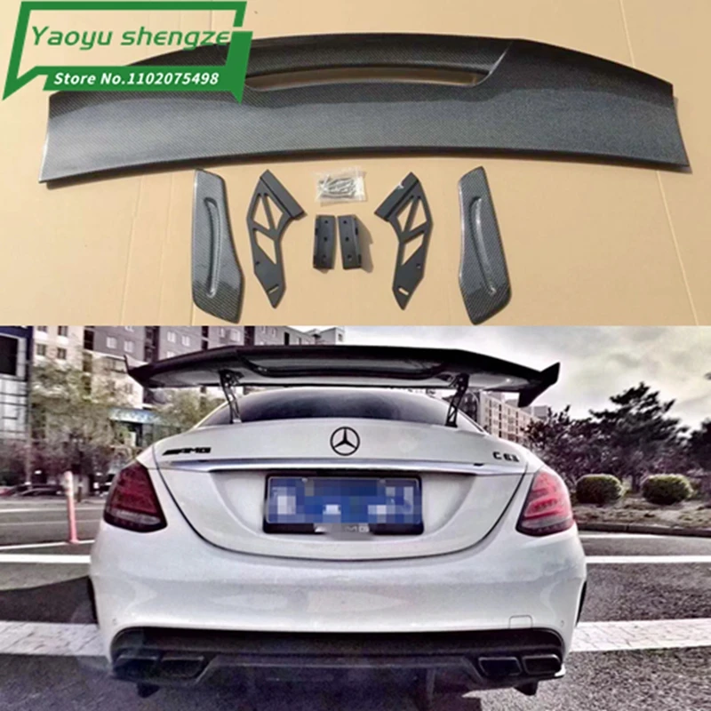 

For Mercedes Benz W204 W205 W207 W212 W213 AMG Line 2010-2019 Glossy Black Car Wing Spoiler