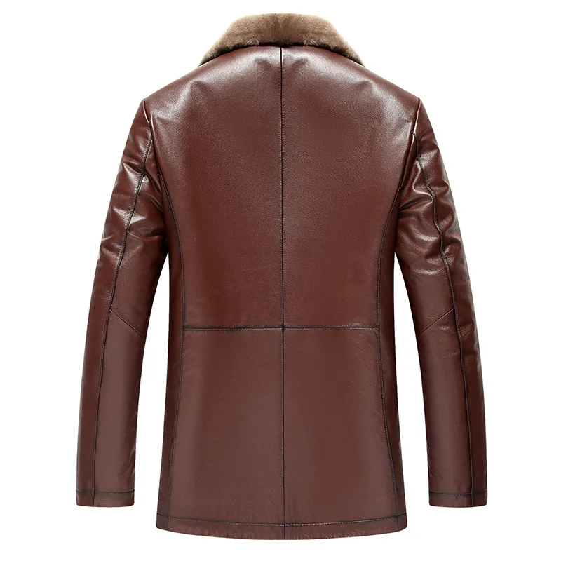 Description Picture 6 of itemThick Winter Jackets 2024 New Genuine Leather Jacket Men Pure Cowhide Real Leather Coats Man Real Sheepskin Fur Coat 5XL Jaqueta