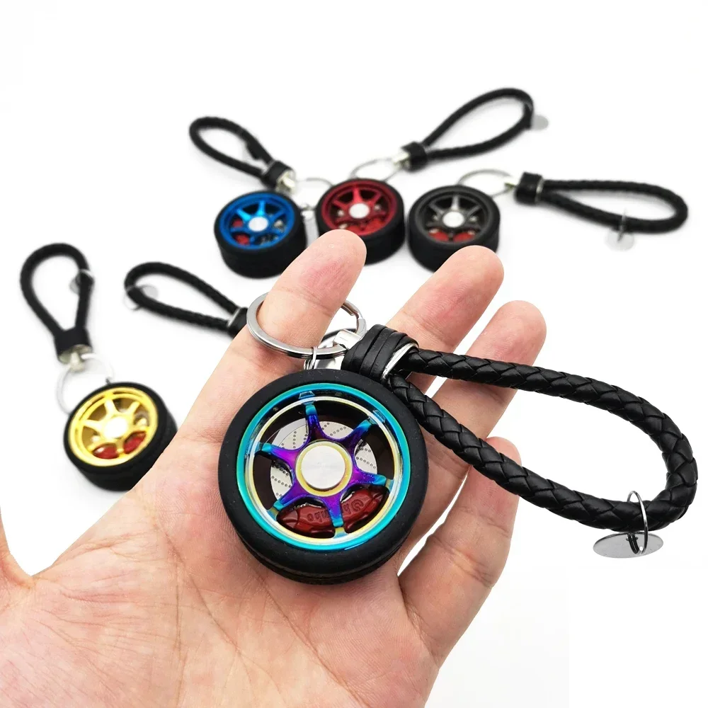 

Auto Wheel Hub Keychain ET37 Design RIM Wheel Keychain Alloy Car Turing Eychain Key Ring Metal Brake Discs