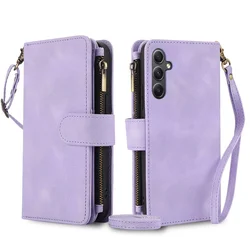 Leather Zipper Wallet Phone Case for S26Plus (Purple)