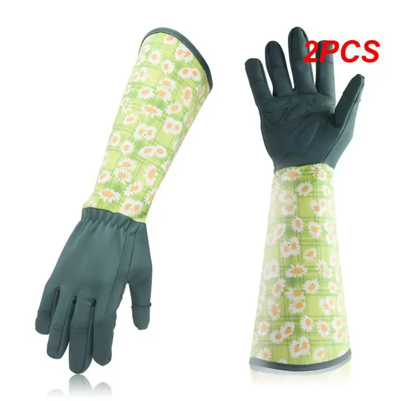 

2PCS Heavy Duty Gardening Rose Pruning Gauntlet Gloves Thorn Proof Long Sleeve Work Welding Garden Gloves