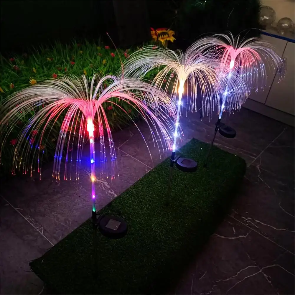 LED Solar Jellyfish Garden Lights Outdoor Waterproof Christmas Ornaments Yard Balcony Lawn Decoration Solar Powered Flowers Lamp image_2