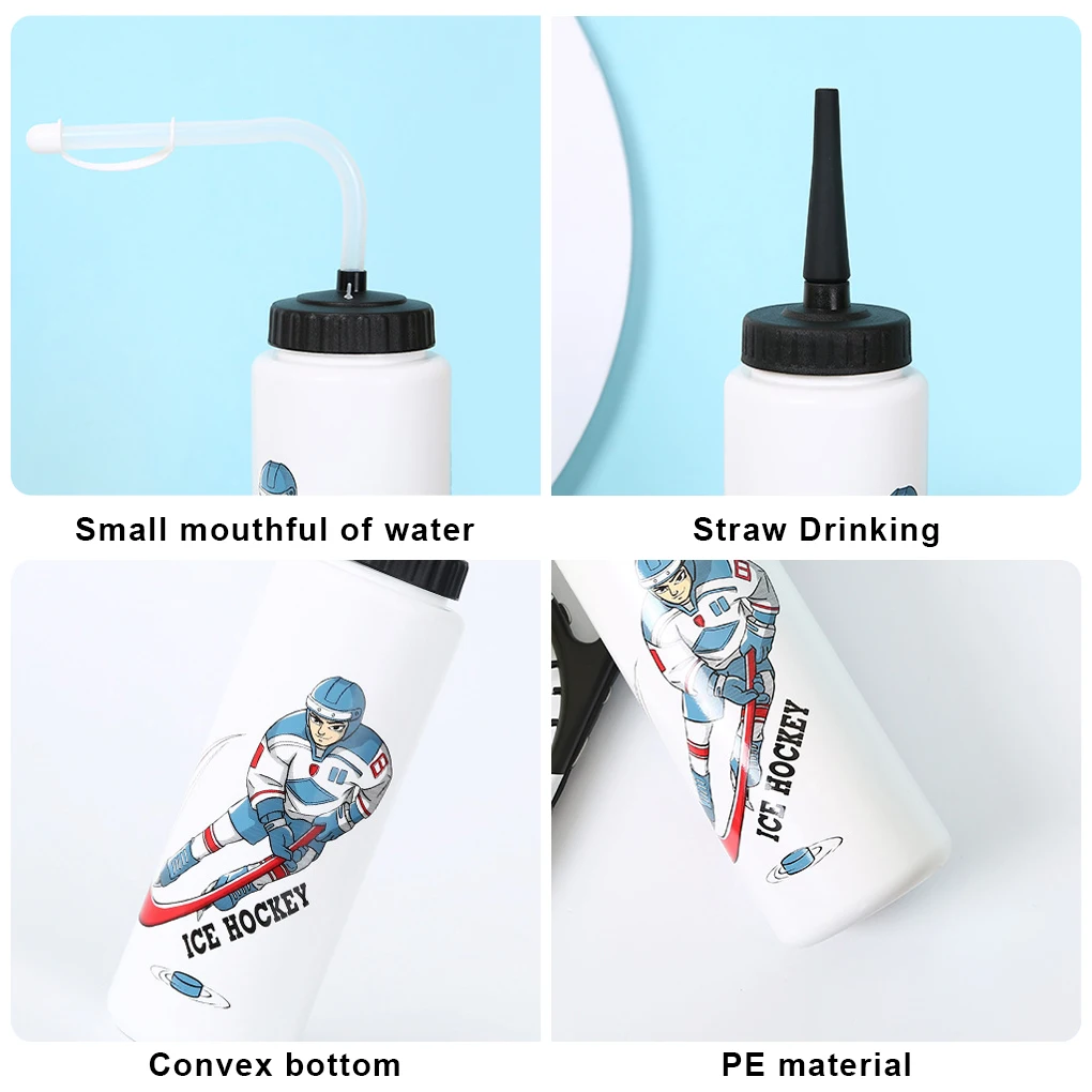 Squeeze Bottle Long Straw Cycling Hiking No Leaks Wide Applications Ice Hockey Bottle Type 1