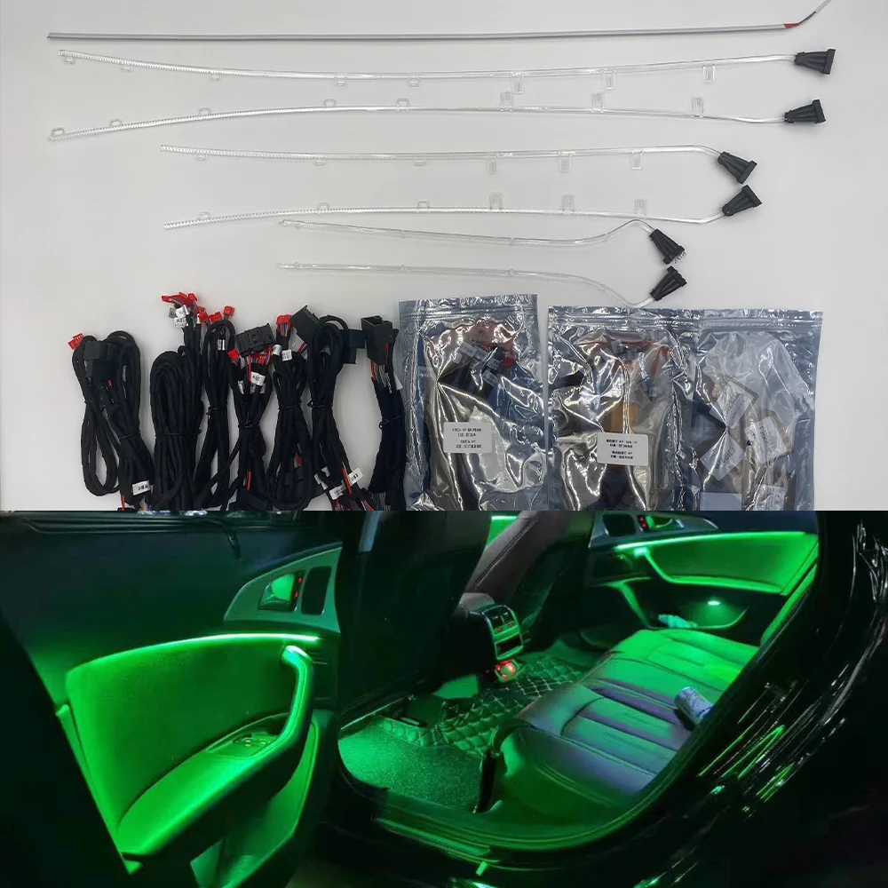 

Full Light 21 Colors For Audi A6 A6 A7 C7 PA 2012-2018 MMI Control Decorative Ambient Light LED Atmosphere Lamp Luminous Strip