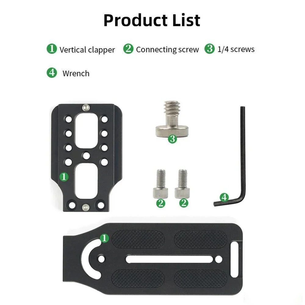 DSLR Camera L Bracket Vertical Horizontal Video Switching Tripod Quick Release Plate Camera Tripod Plate Camera L Plate Camera Base Plate Camera Mount Plate for Canon Nikon Sony