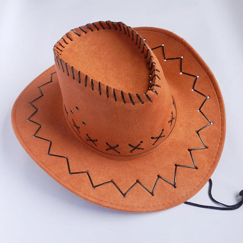 

2021 Western Cowboy Hat Cheap Price Cowboy Hat for Gentleman Cowgirl Jazz Cap with Gentleman Suede Sombrero Cap