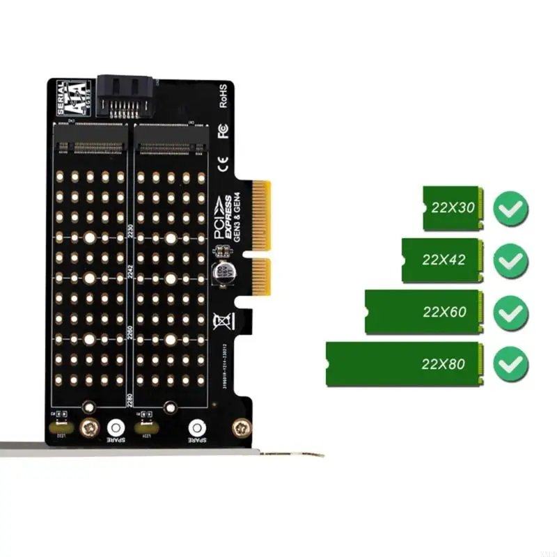 XXUD M.2 NVME SSD PCIE Adapter NVME PCIE Converter SSD to PCI-E Card