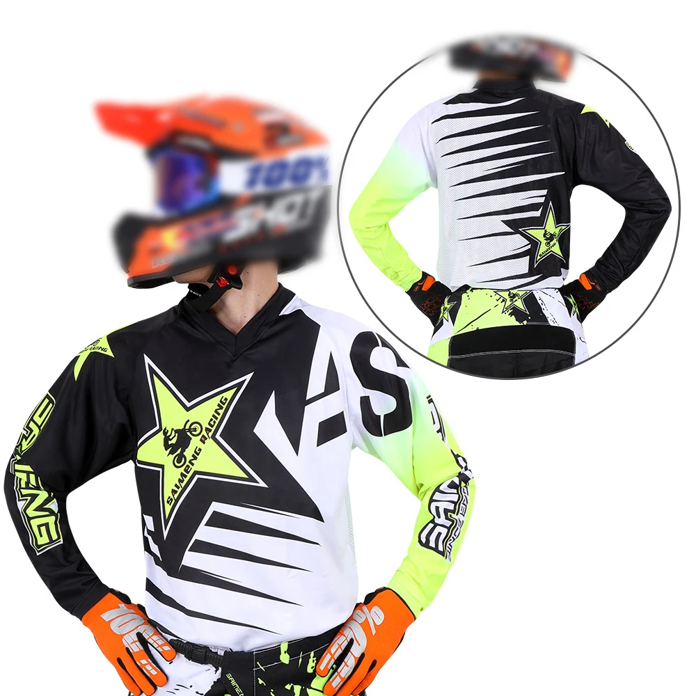 남성 및 여성용 모토크로스 레이싱 저지, 오프로드 MX DH BMX ATV MTB 엔듀로 MOTO 오토바이 더트 바이크 XXXXL 긴팔 티셔츠