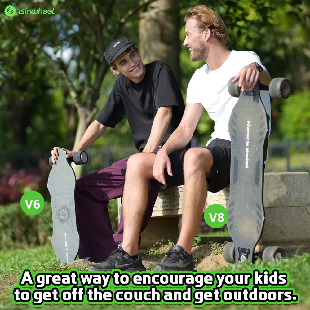 Electric Skateboard with Remote, 1200W/450W/3000W Brushless Motor, 30 Mph 32Mph Top Speed, Electric Longboard for Adults ＆Teens