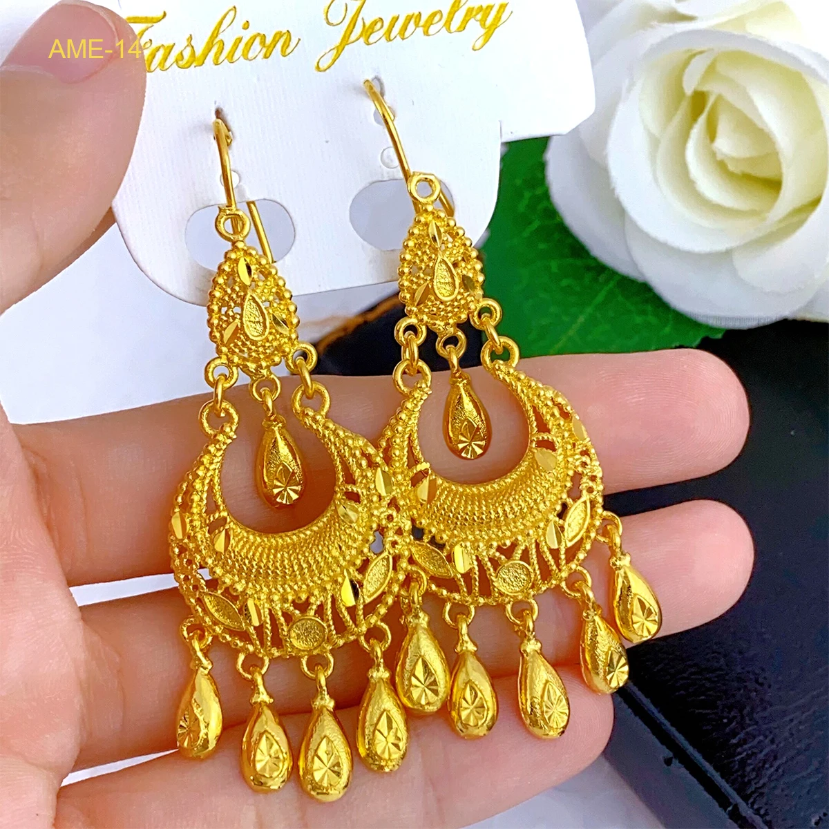 Ethiopia Dubai Big Earrings – YUEMING JEWELRY