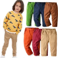2024 Brand Boys pants autumn kids clothing baby casual pants cotton jeans 1-8Y Toddler cargo pants 1