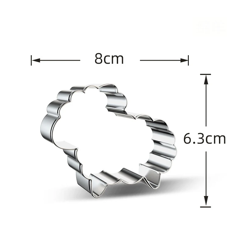 1PC Sheep Shape Cookie Stainless Steel Mold Easter Kitchenware Cookie Cutter DIY Baking Decor Pastry Modelling Tools