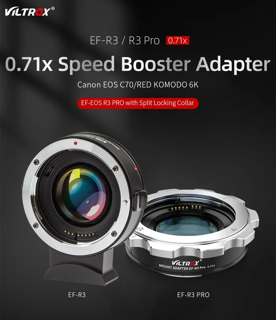 VILTROX EF-R3/EF-R3 Pro Canon EF to RF Auto Focus Full Frame 0.71x 
