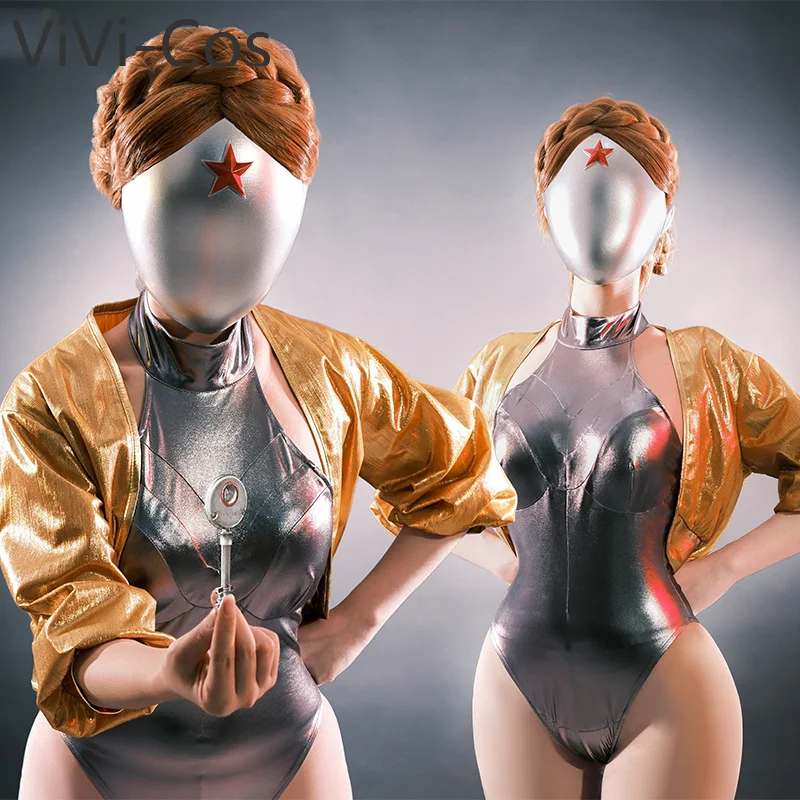 

COS-VIVI Game Atomic Heart Dixie Cosplay Costume Sexy Women Jumpsuit Dixie Mask Cosplays Set Unifrom Cos Clothing
