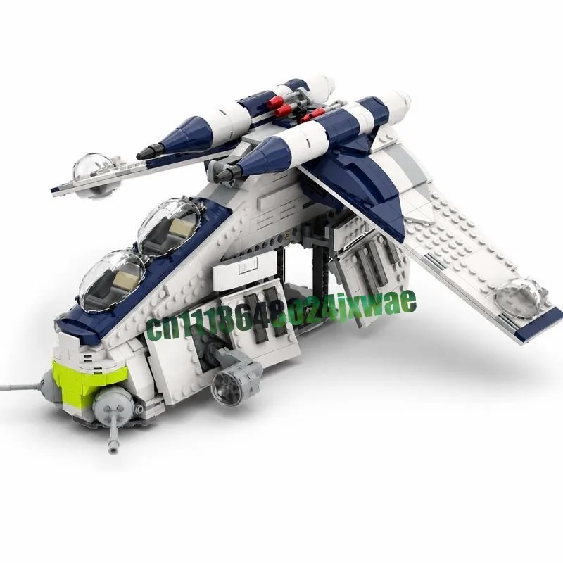 새로운 1149피스 공화국 건쉽 MOC SF 우주 전투기 모델 맞춤형 퍼즐 DIY 조립 블록 컬렉션 선물