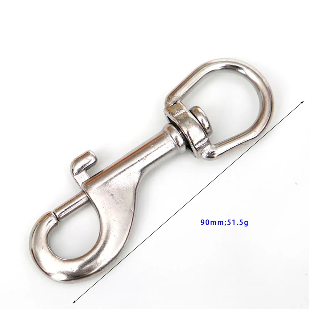 1pc Scuba Diving Bolt Stainless Steel Hook Dual End Bolt Quick Carabiner Swivel Buckle Double Ended Snap Eye Bolts Hook Clip