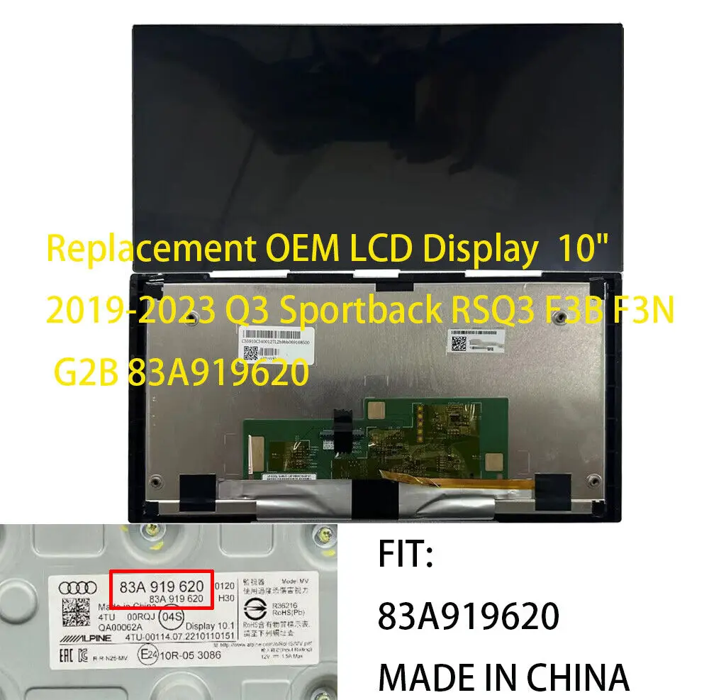 Display Lcd Oem Sostitutivo Con Touch Screen Per Audi Q3 Sportback Rsq3 F3B 83A-919-620