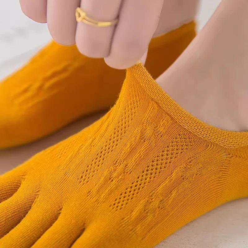 3 pár női divatos pamut lélegző, láthatatlan bokazokni, rövid hajózokni, nyitott orrú, izzadságelnyelő, rugalmasságú, női zokni_voghion.com