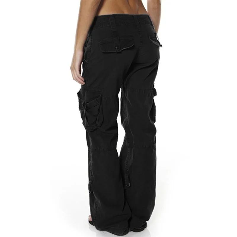 Women's Multi-pocket Casual Loose Straight Leg Cargo Pants Wide Leg Casual Loose Straight Leg Cargo Pants Ropa Mujer Juvenil