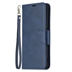 Luxury Magnetic Buckle Flip Leather Wallet Case for Oppo Reno 6 Pro (Blue)