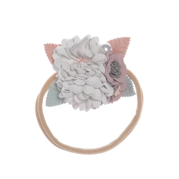 Elegant Baby Girls Headband with Shiny Rhinestones and Lace Bow Soft Elastic Hair Band for Photo Shoots and Special Occasions 1