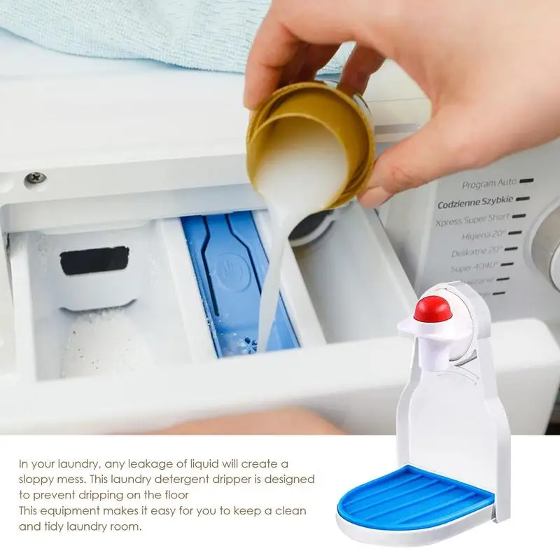 Detergent Cup Holder Soap Tray Dispenser Organizer Drip Fit Catcher For Fabric Firmly Hold On Laundry Bottle Spouts Keep Washer 3