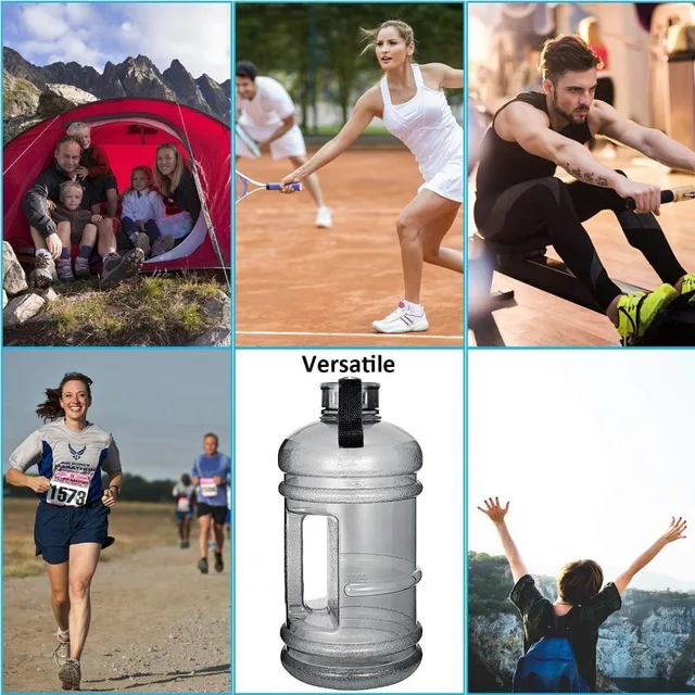 2.2L/73OZ Half Gallon Water Bottle Large Leak Proof Sports Ton Cup with Handle Plastic Drinking Water Container for Gym Outdoors 5
