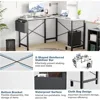 50 Inch L Shaped Gaming Desk with CPU Stand & Side Bag, Reversible Corner Computer Table for Home Office & Small Spaces 3