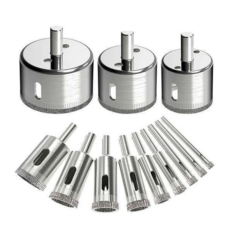 

Diamond Glass Drill Bit Set Diamond Marble Hole Opener Grinder Glass Hole Saw Drill Bit Extractor Durable