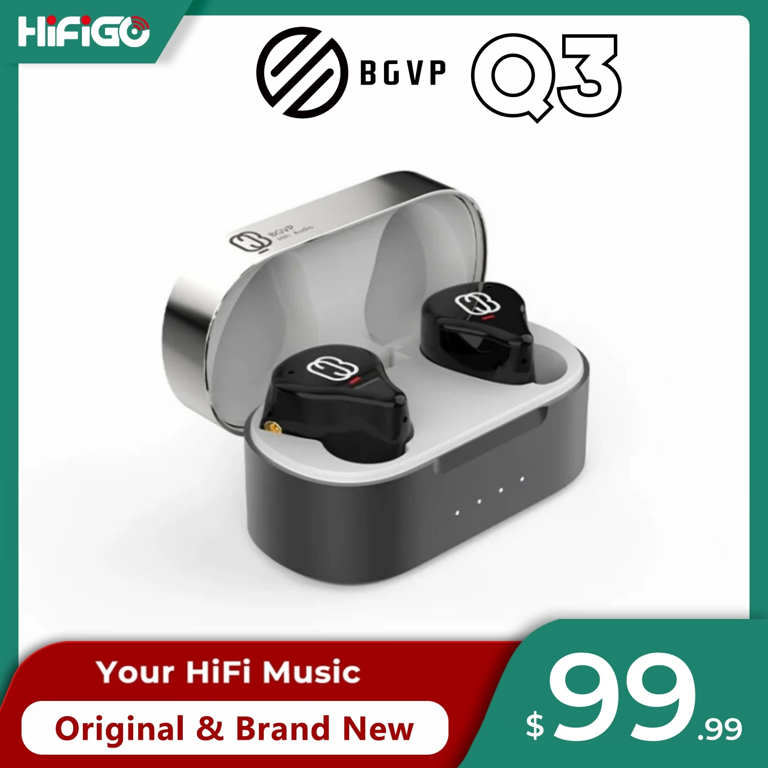 BGVPQ3TWSTureWirelessBluetoothEarbudsHiResAudioDualModeLink